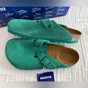 NWT Birkenstock Boston Suede Leather Clog Size 39 Regular/Wide
